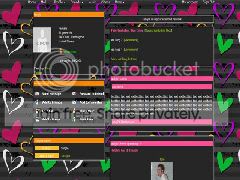 MySpace hearts and stripes layout