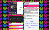 MySpace flashing hearts layout