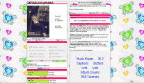 MySpace hearts and skulls layout