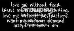 love me without fear. Pictures, Images and Photos